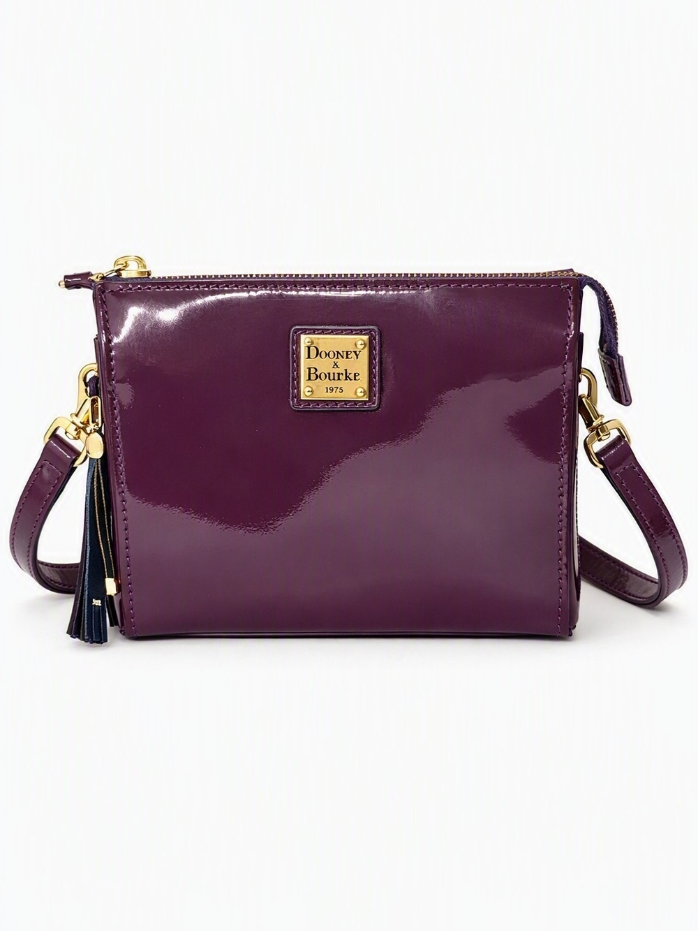 Dooney & Bourke Plum Patent Leather Crossbody Bag